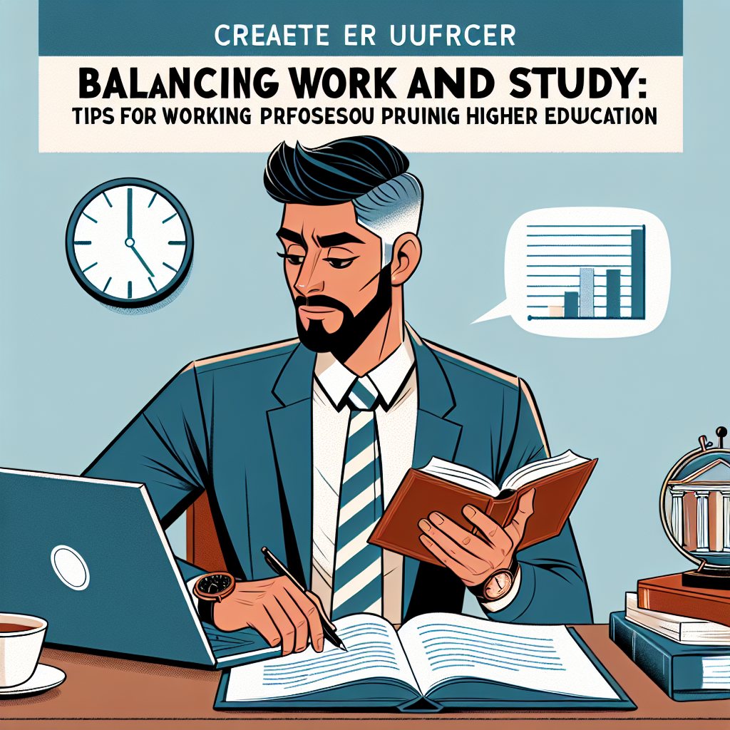 Balancing Work and Study: Tips for Working Professionals Pursuing Higher Education